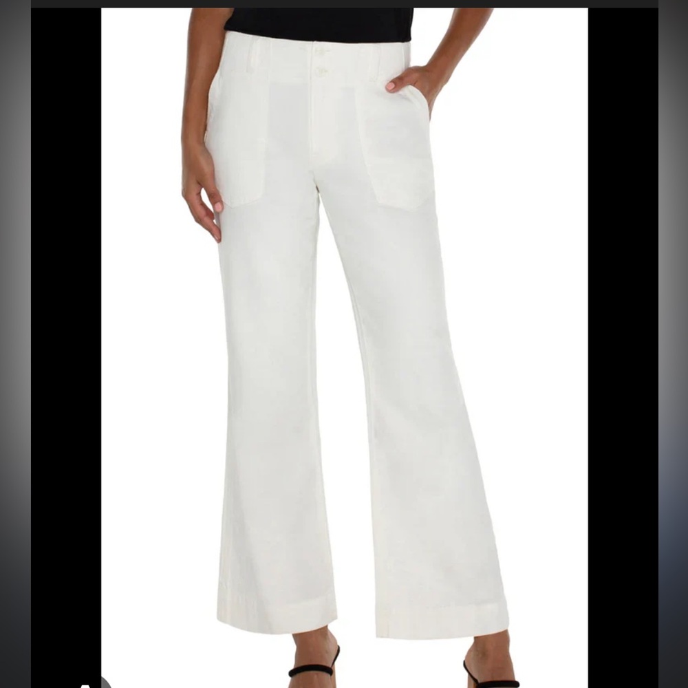 Liverpool White Denim Flare Jeans